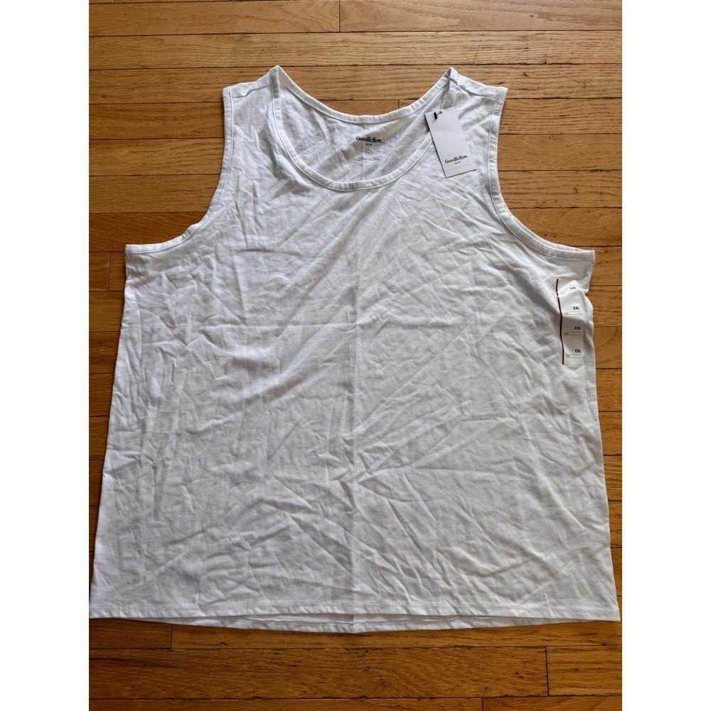 Goodfellow & Co Mens XXL White Sleeveless Tank Top Cotton Blend NWT